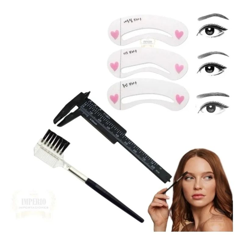 GENERICO - Vernier Calibrador Plástico Mini Para Diseño De Cejas accesorio