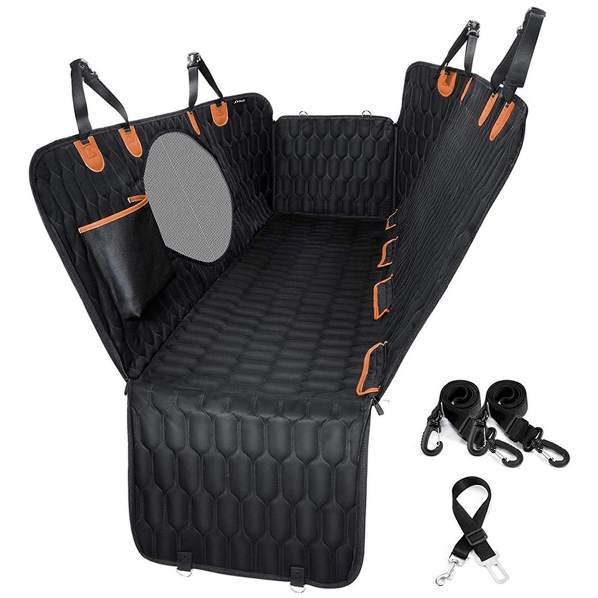XROAD - Funda Cubre Asiento de Auto Impermeable Mascotas Negra Xroad