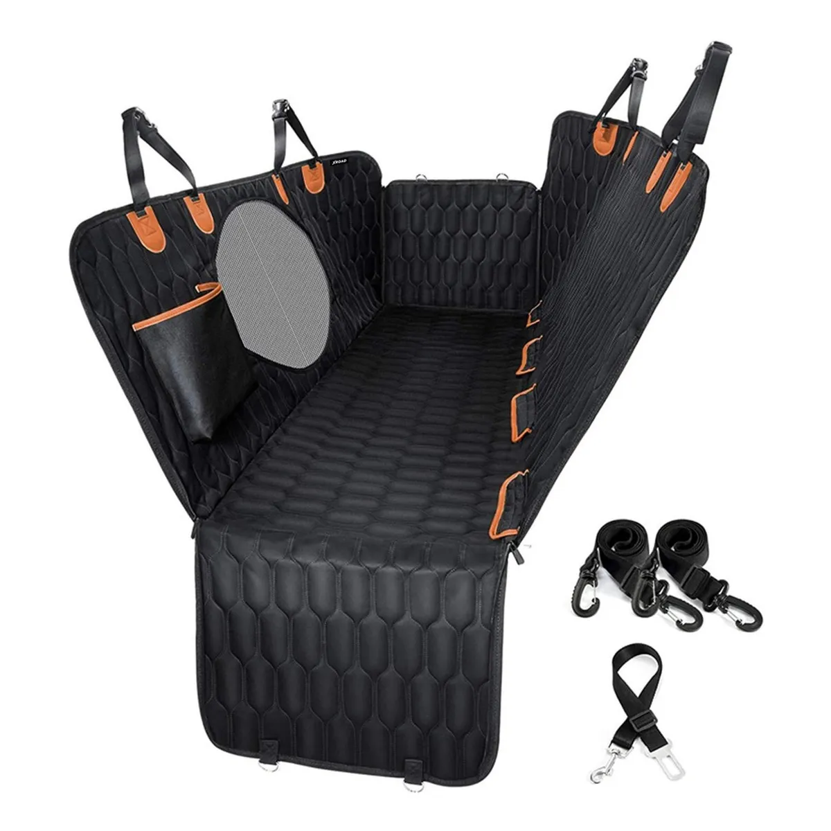 XROAD - Funda Cubre Asiento de Auto Impermeable Mascotas Negra Xroad