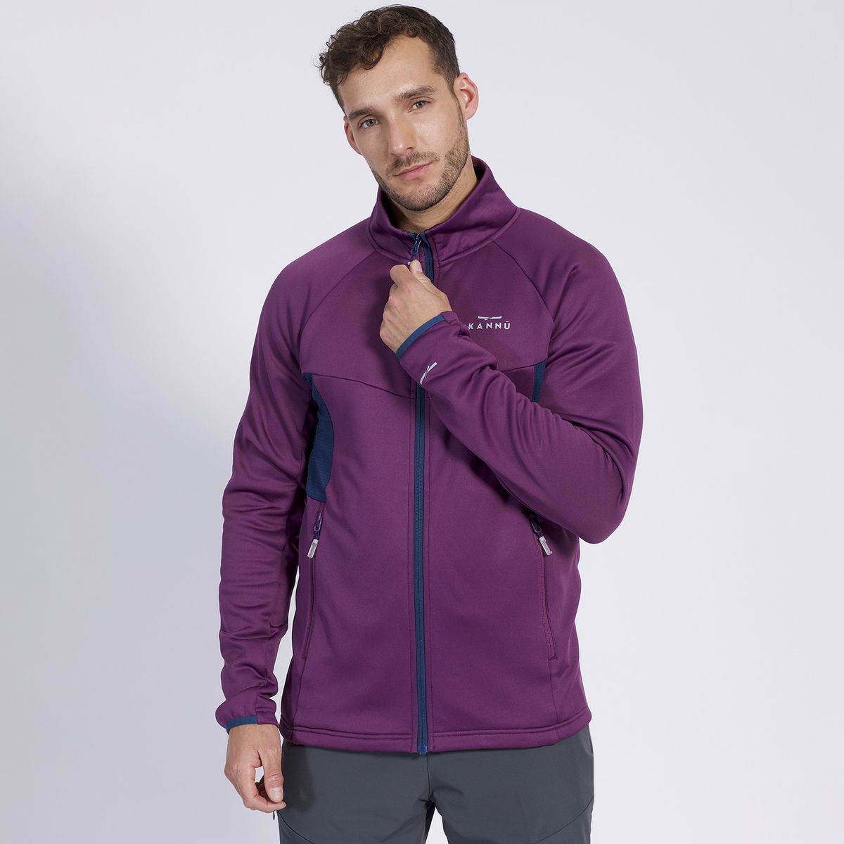 KANNU - Polar Square Renovation Full Zipper Hombre Morado KANNU