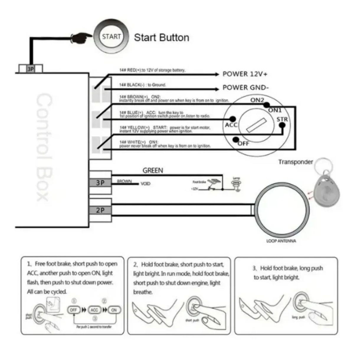 GENERICO - Boton De Arranque Encendido Antirrobo Start Stop Para Autos