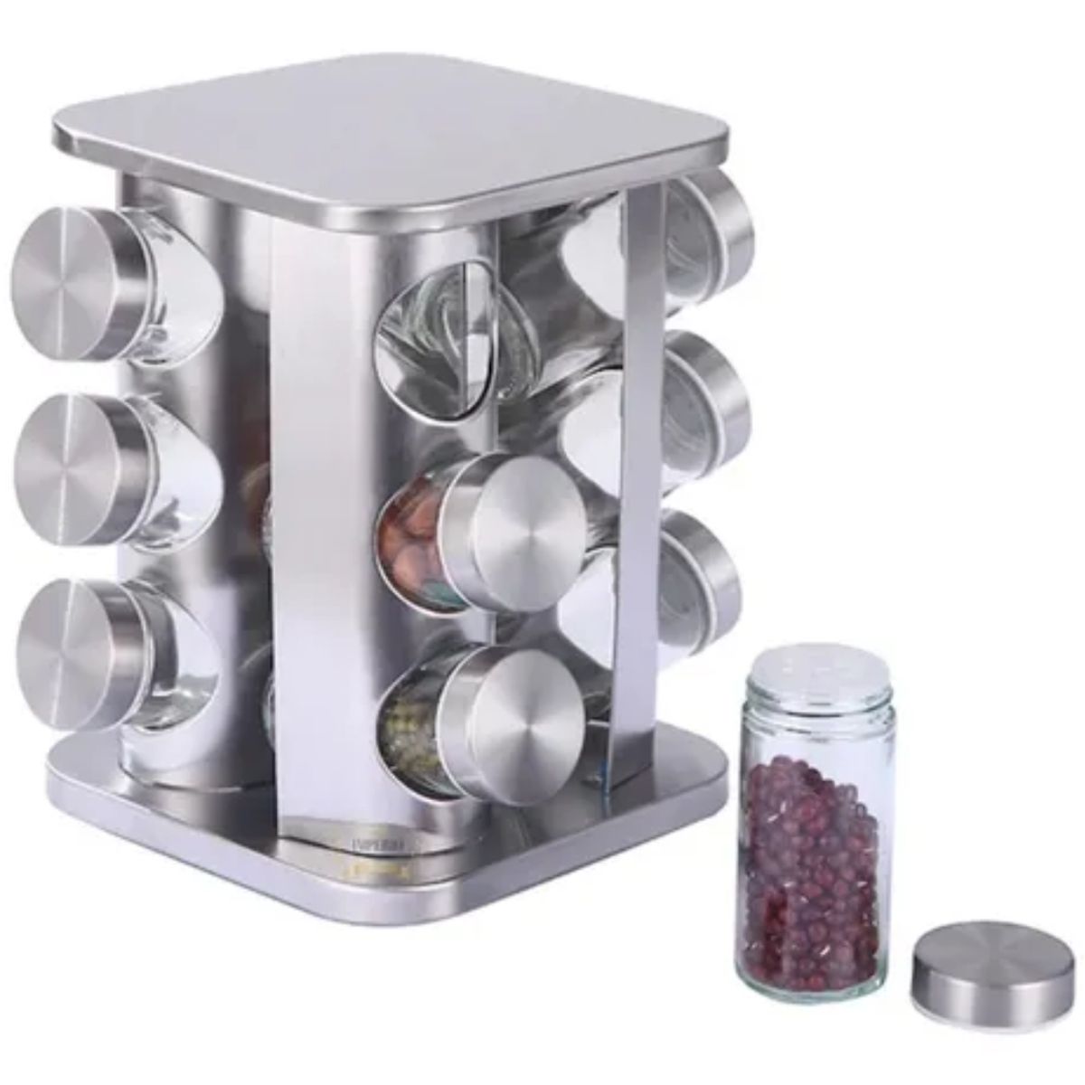 GENERICO - Condimenteros Especiero Giratorio Cocina Frascos Set