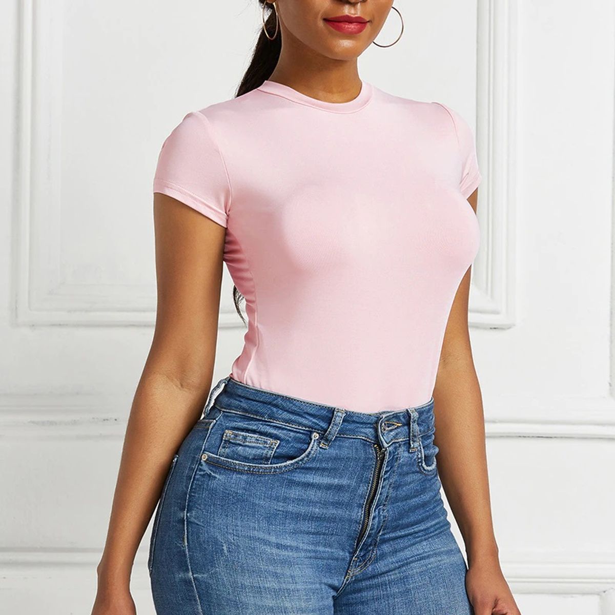 GARSIL - Polera Body Para Mujer Con Fibra De Bambu - Mangas Cortas