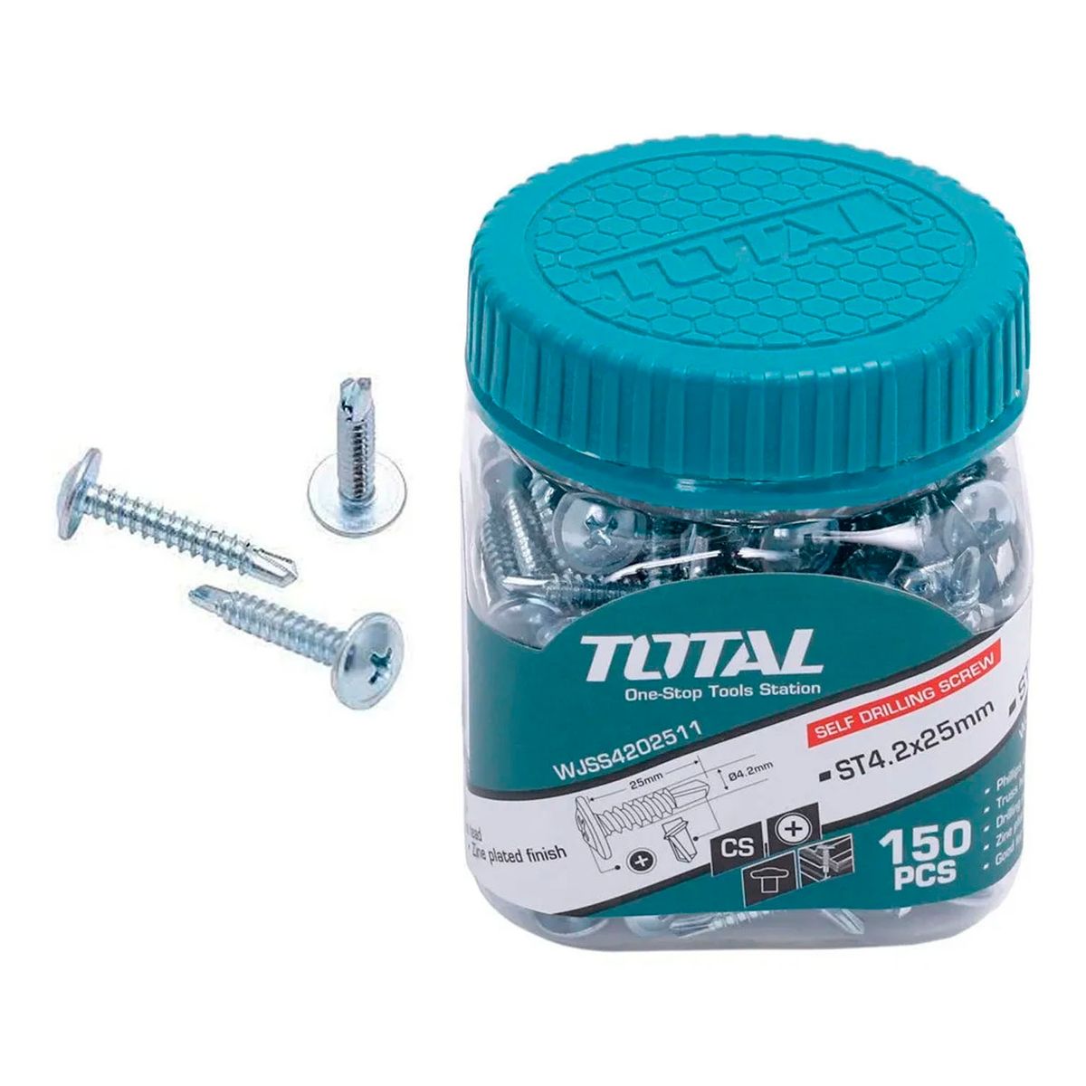 TOTAL TOOLS - Tornillo Cabeza De Lenteja 4.2 X 25mm Pb 150 Unds Total