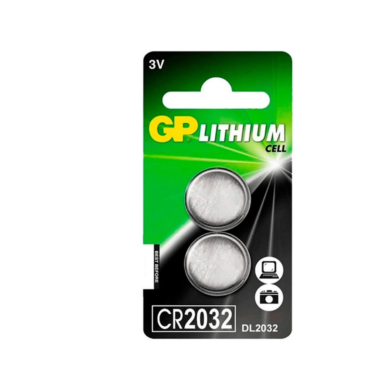 GP BATTERY - Pilas Cr 2032 2 Pcs 3v Lithium