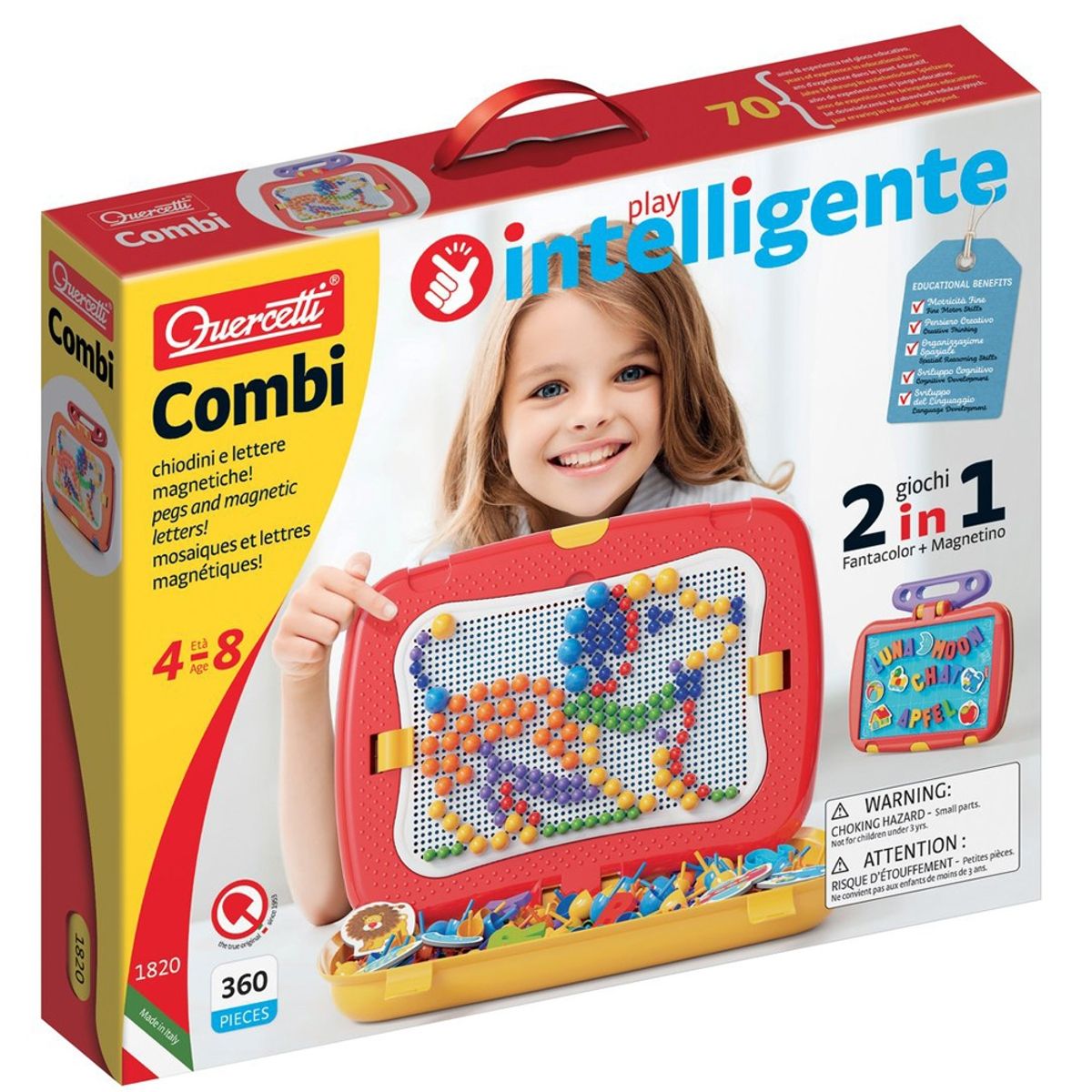 GENERICO - Juego Didactico Mosaico y Letras Magneticas Combi