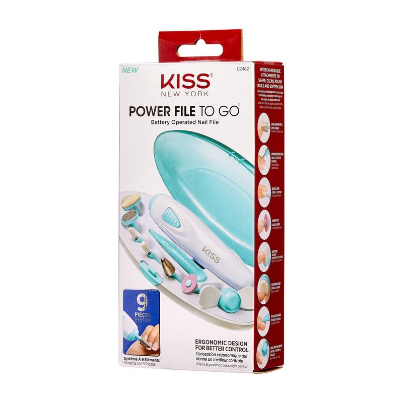 KISS BY IMSIBEAUTY - KIT MANICURE ELECTRICO - POWERFILE TO GO NAIL FILE