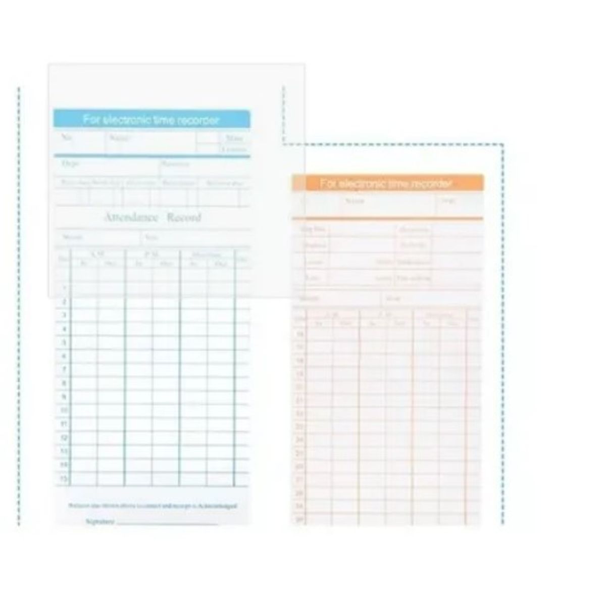 OFERTABKN - 100 Tarjetas Marcado De Reloj Control Asistencia