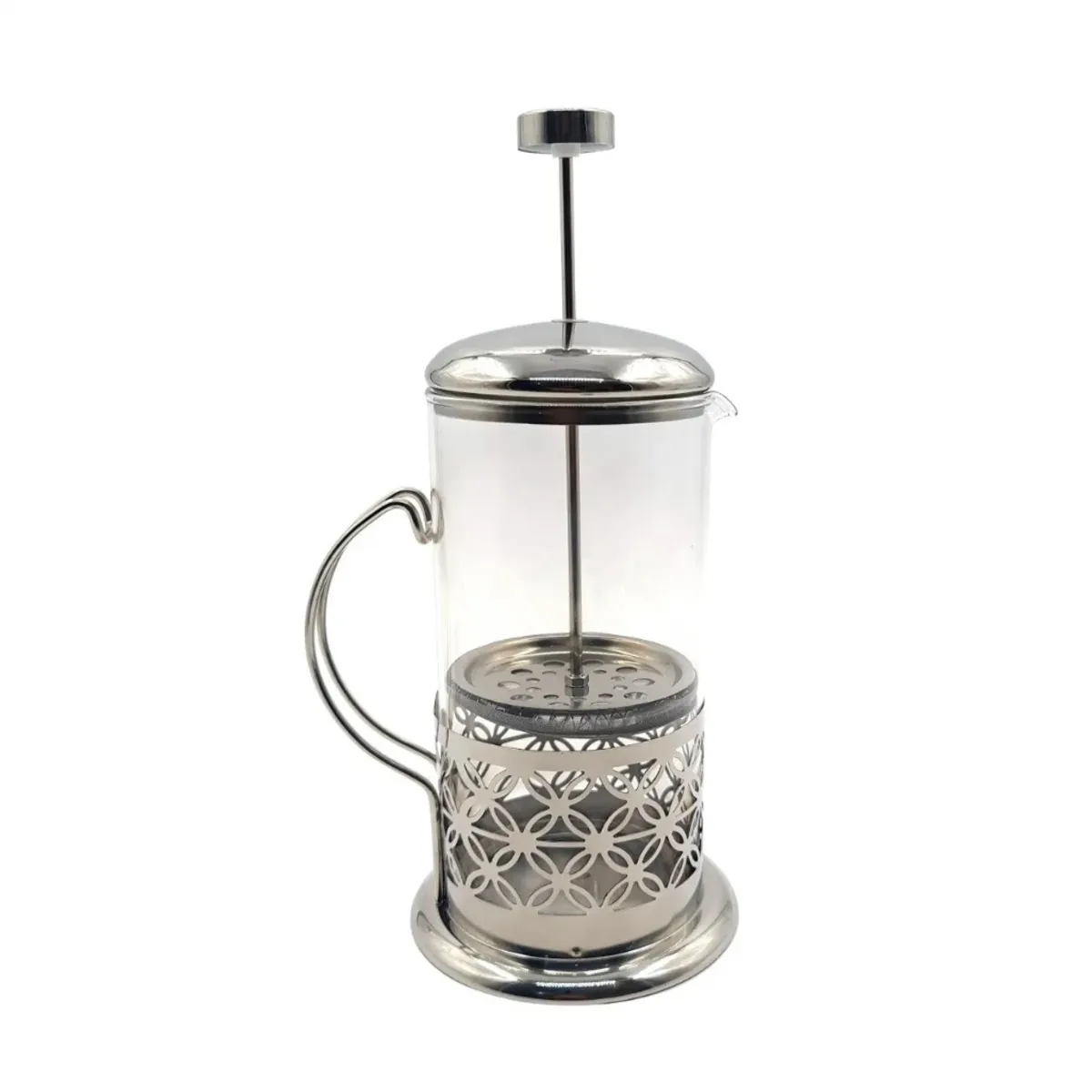 GENERICO - Tetera Cafetera De Vidrio Francesa 1000ml Acero Inoxidable