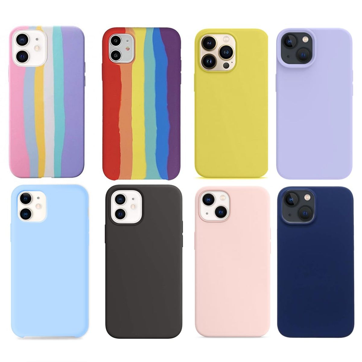 GENERICO - Carcasa Silicona Para iPhone 11 Arcoiris Rojo