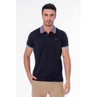 Polera Cuello Vintage Azul