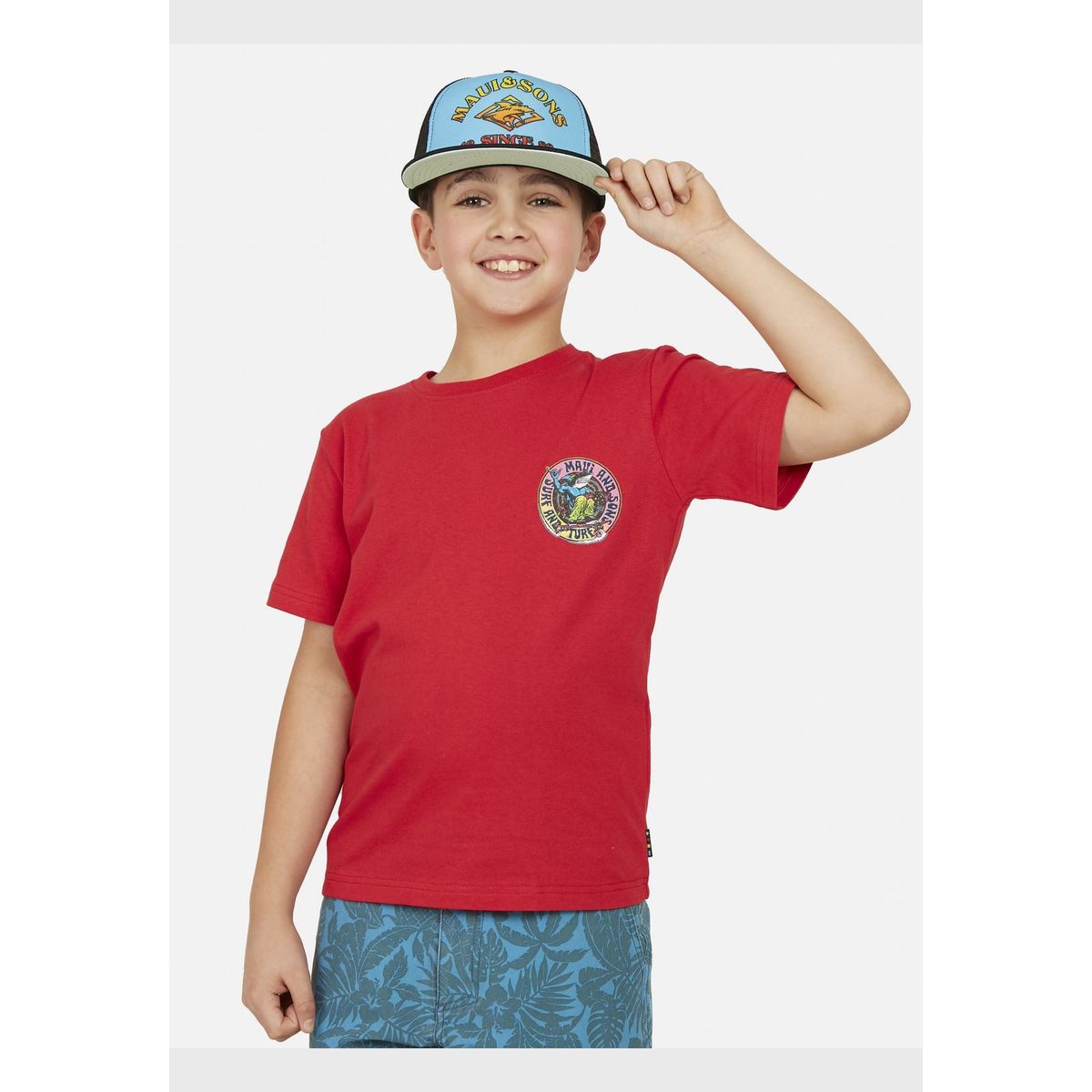 MAUI AND SONS - Pack Polera Jockey 5AV1580 Niño Rojo Maui and Sons