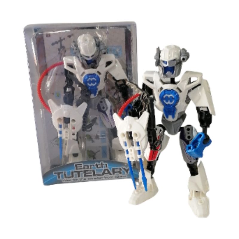 GENERICO - Robot Earth Tutelary WHITE SPACE WARRIOR 18 cm.