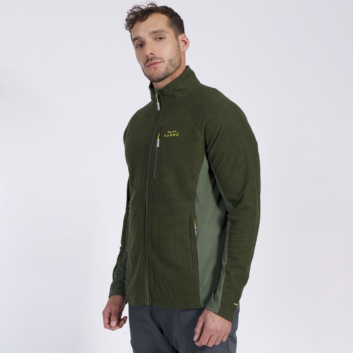KANNU - Polar Fancy Outdoor Hombre Verde oscuro KANNU