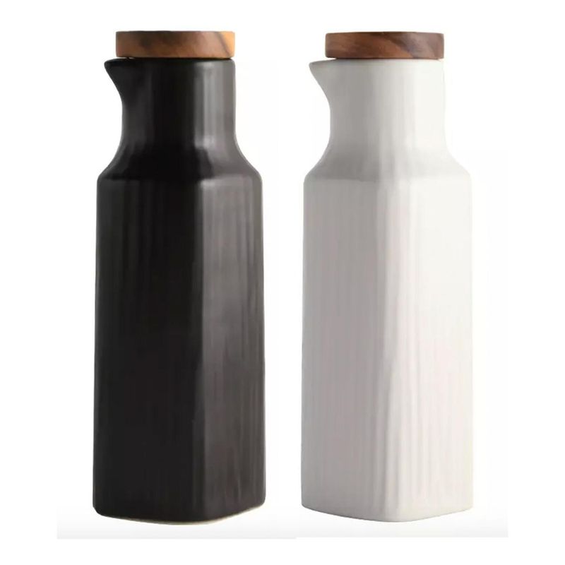 SIMPLIT - Set Alcuza Cerámica 2 Piezas Cuadrada 500 ml Simplit