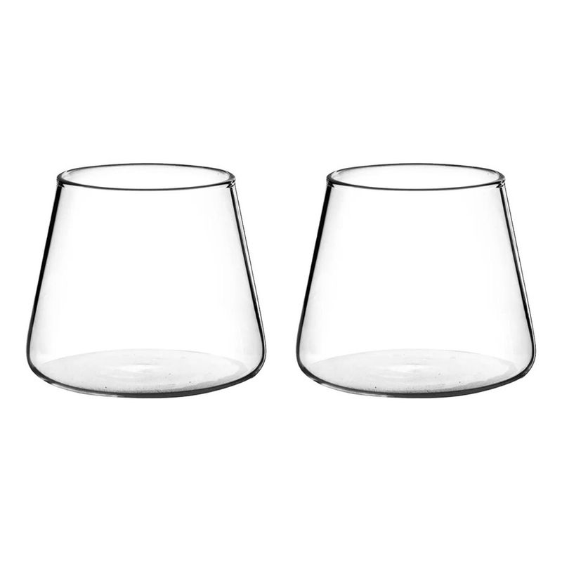 SIMPLIT - Set 2 Vasos de Vidrio Estilo Japonés 320 ml Simplit