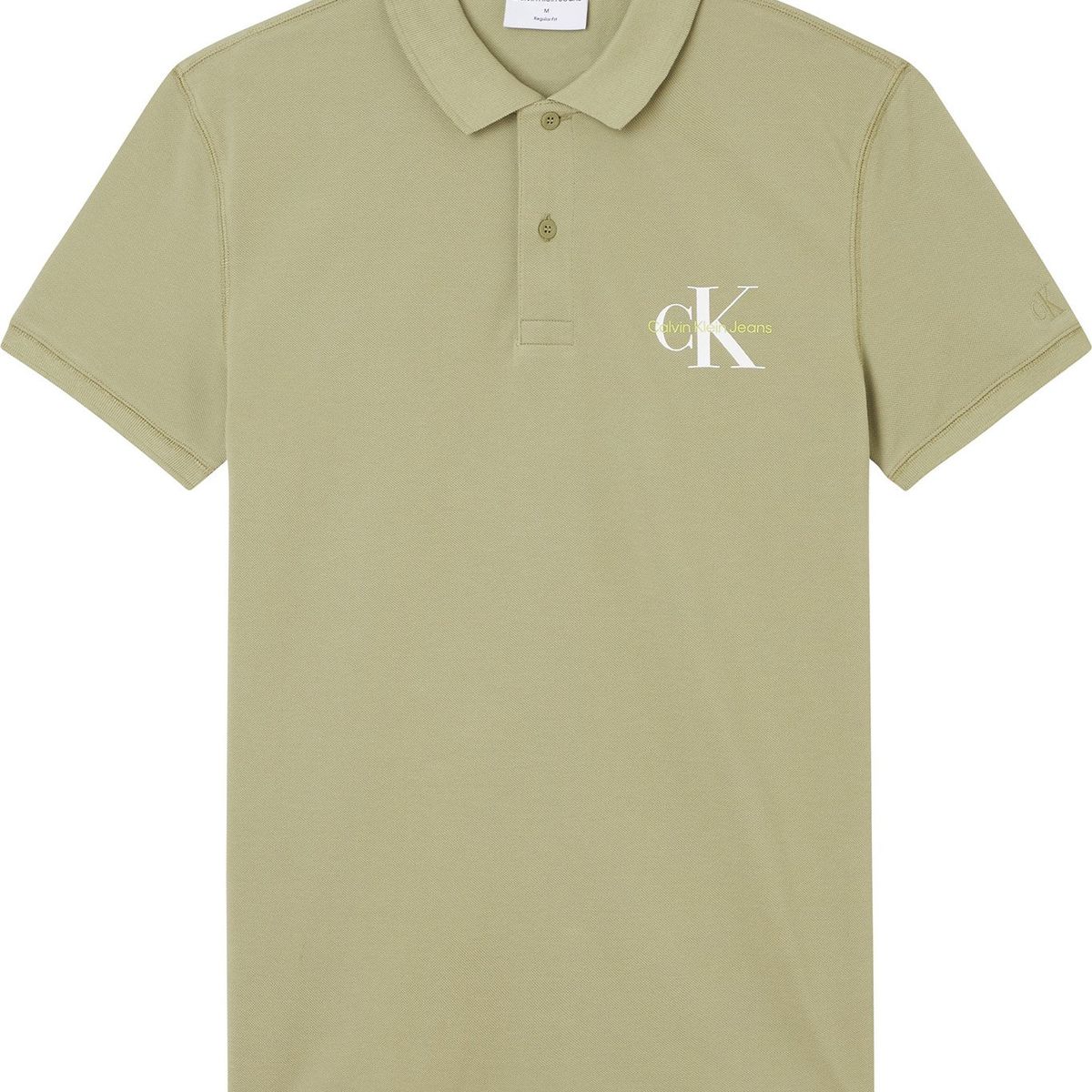CALVIN KLEIN - Polo Monogram Logo Verde Calvin Klein