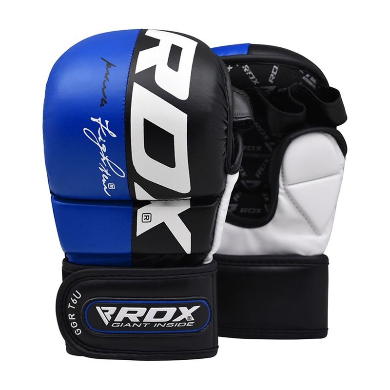 RDX - GUANTES DE AGARRE RDX T6 MMA AZUL TALLA M