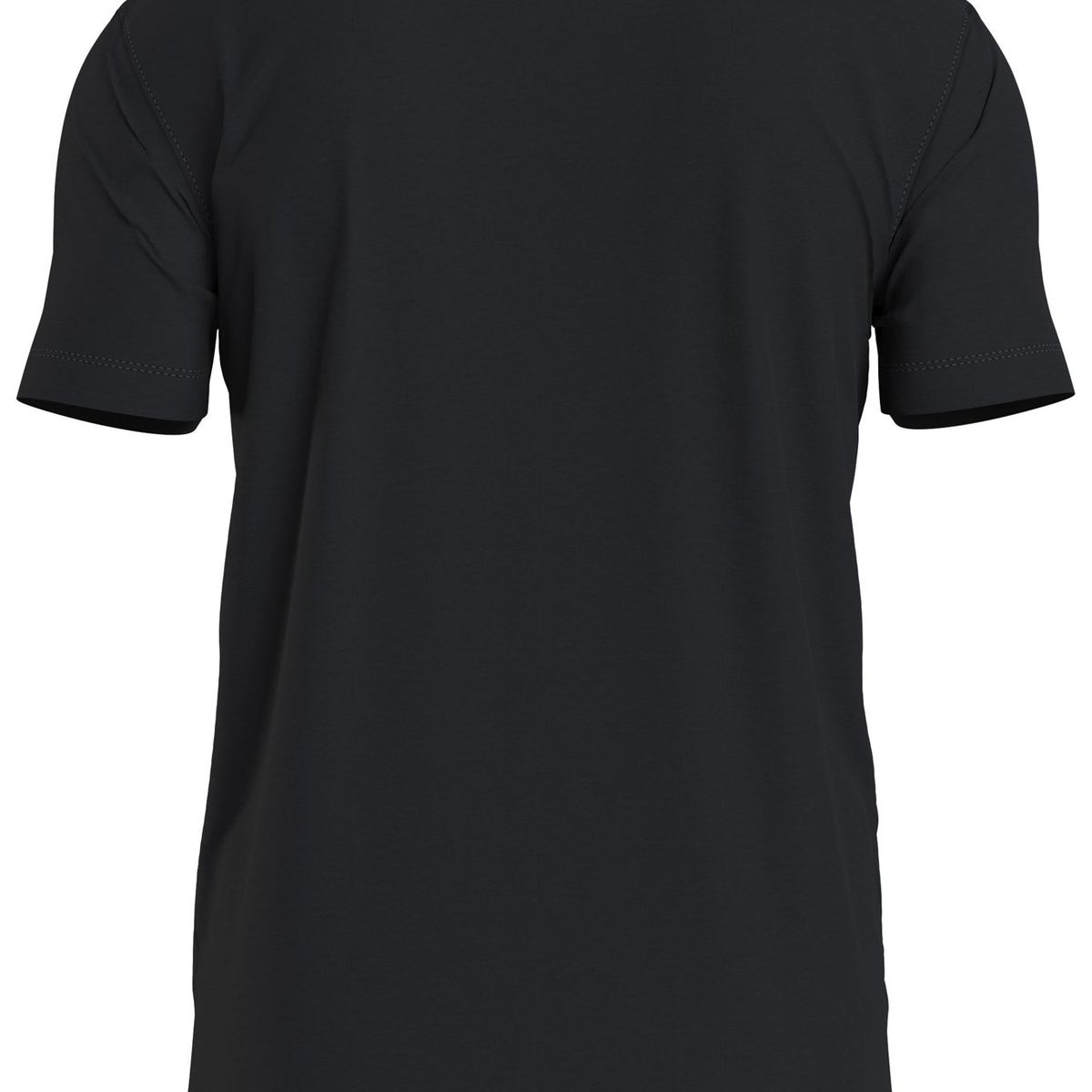 CALVIN KLEIN - Polera Stacked Slim Negro Calvin Klein