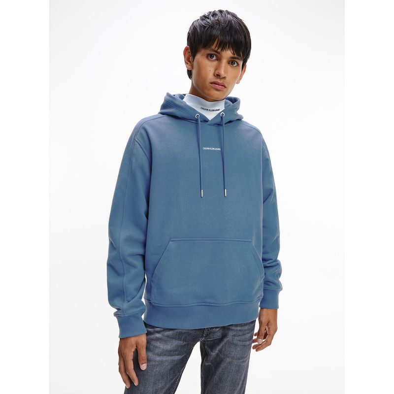 CALVIN KLEIN - Hoodie Micro Branding Azul Calvin Klein