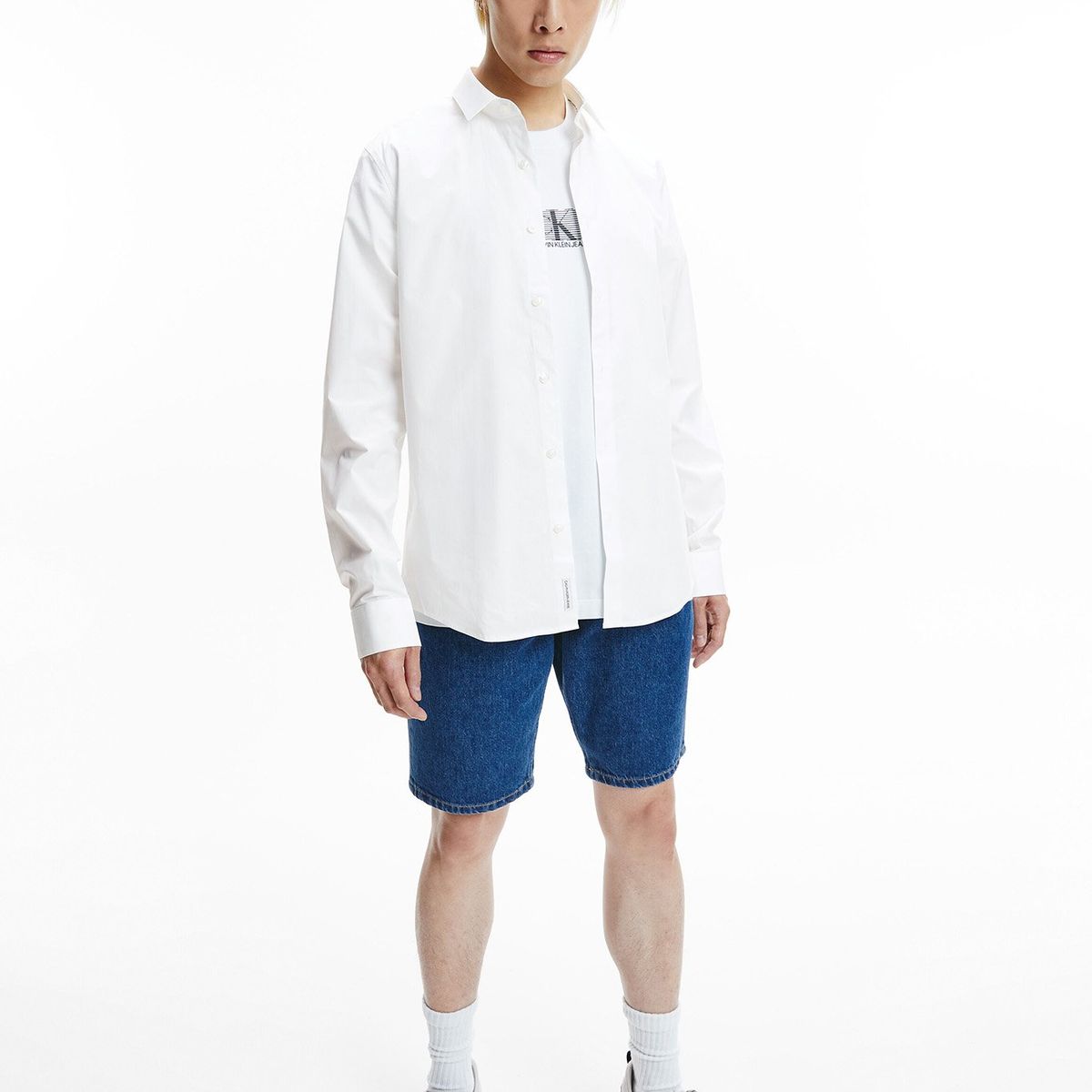 CALVIN KLEIN - Camisa Ck Chest Blanco Calvin Klein