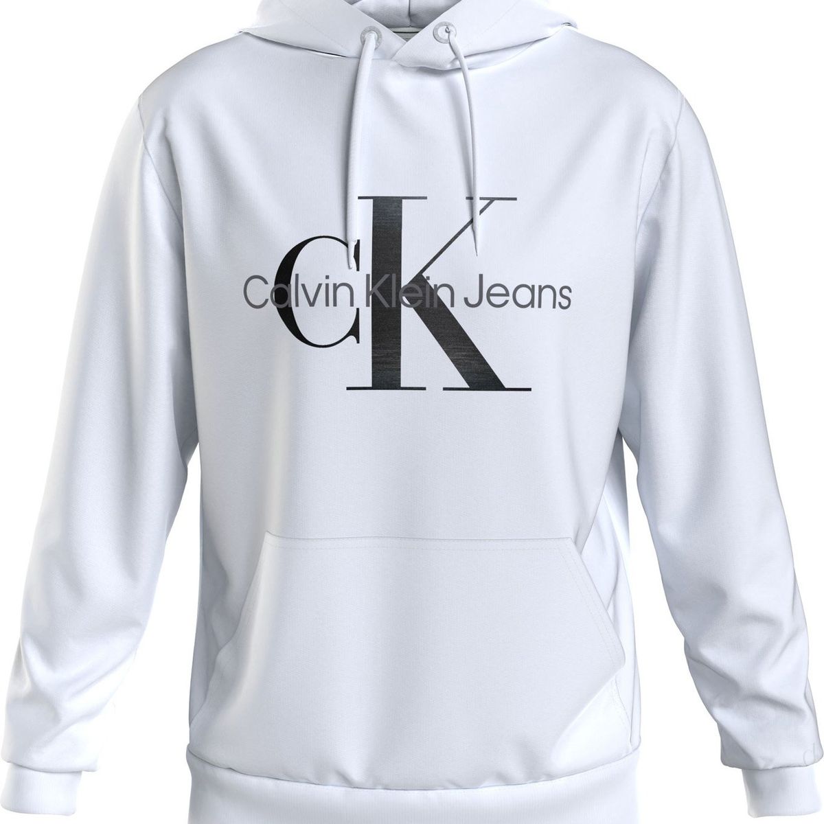 CALVIN KLEIN - Hoodie Seasonal Monogram Blanco Calvin Klein