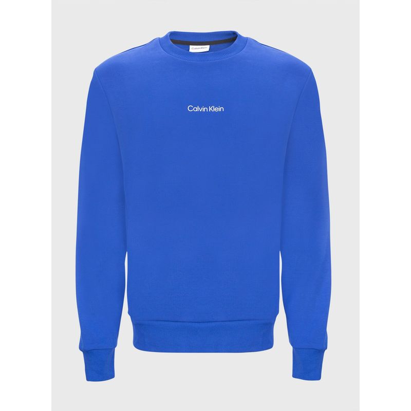 CALVIN KLEIN - Polerón Interlock Azul Calvin Klein
