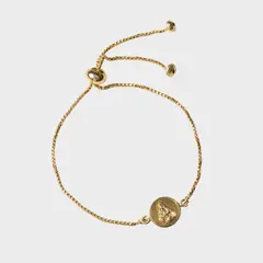 PSK JOYAS - Pulsera Mujer Enchape Oro 18kt Virgen Escapulario