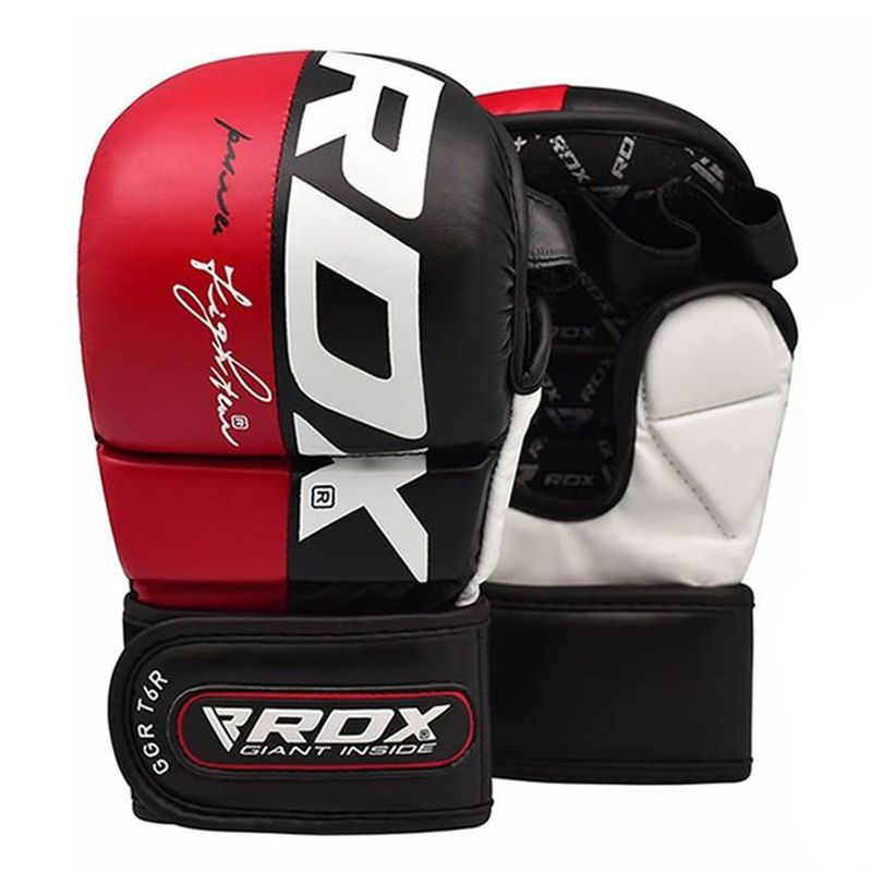 RDX - GUANTES DE AGARRE RDX T6 MMA ROJO TALLA L
