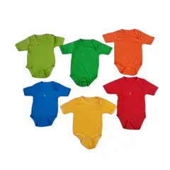 AGW - Pack 6 Bodys Bebé Niño Manga Corta 100% Algodón.