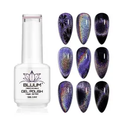 BLUUM - Esmalte Permanente Cat Eyes Holográfico Magnético 15ml
