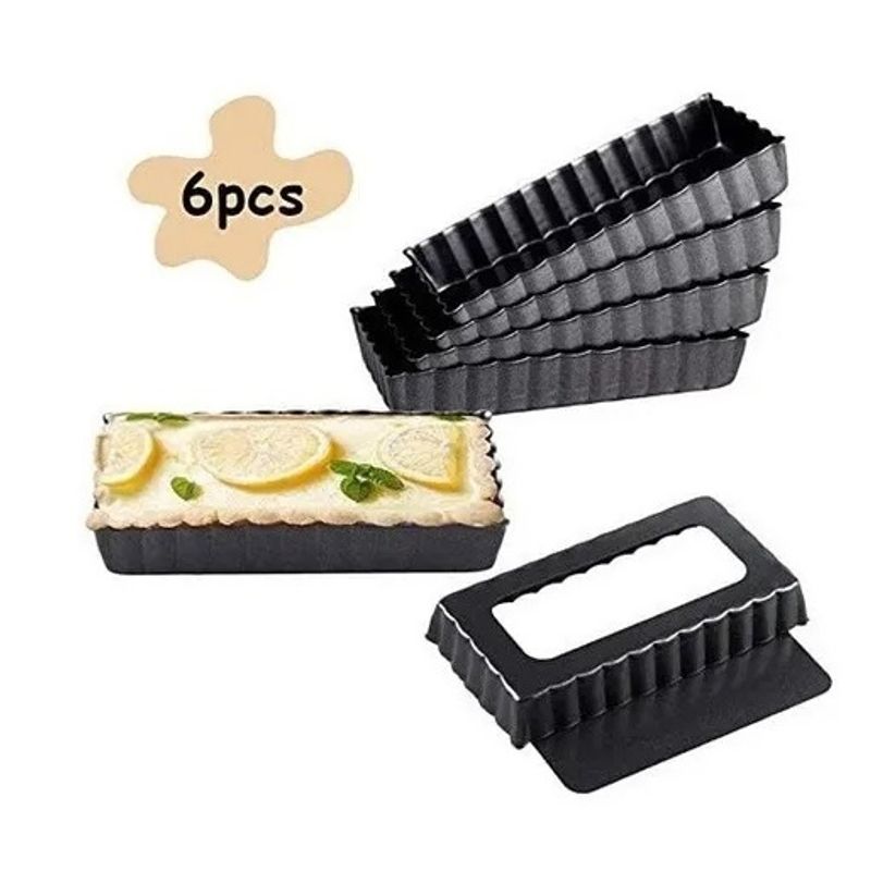 GENERICO - Pack X6 Moldes Desmontables Moldes Rectangular Individual