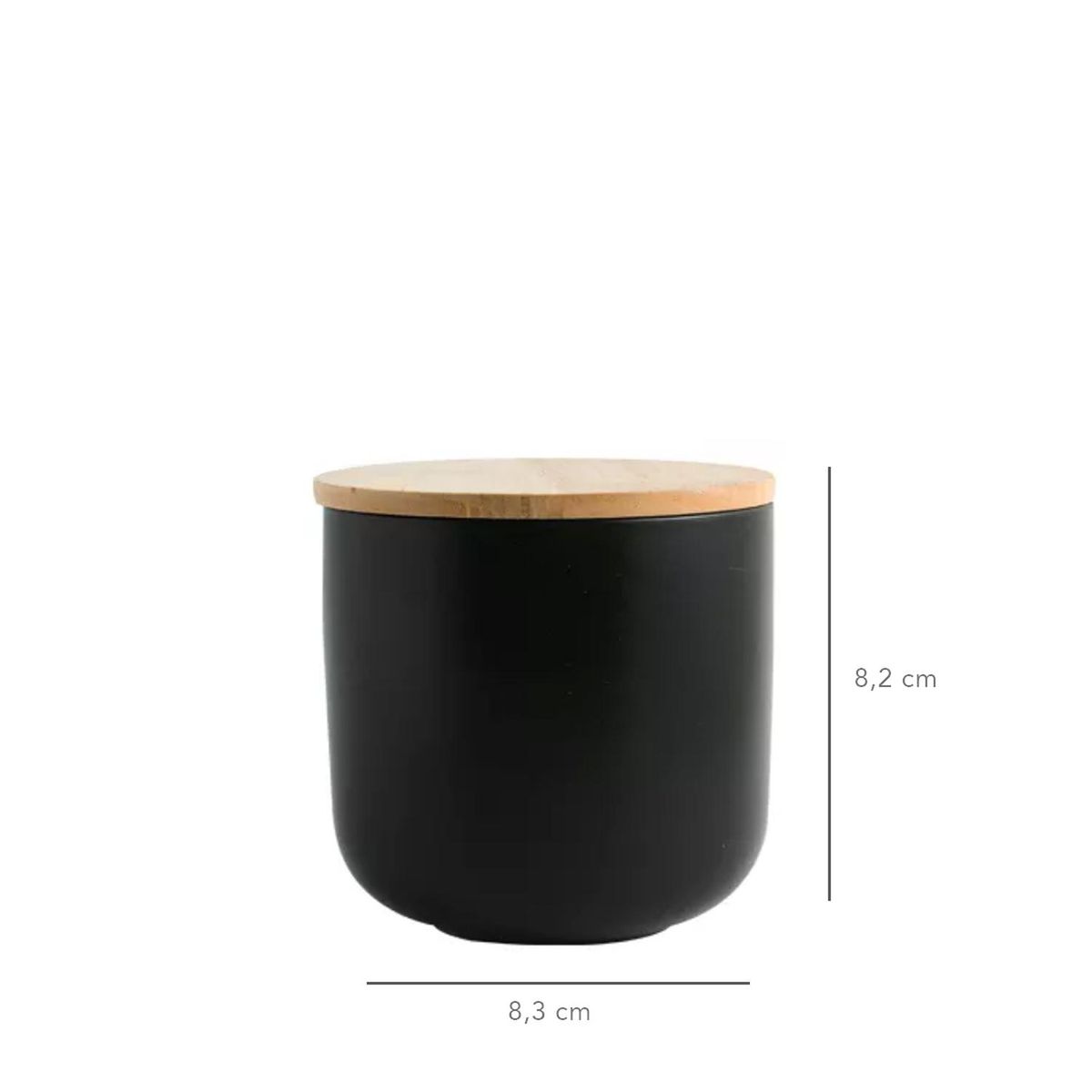 SIMPLIT - Set 3 Contenedores Cerámica Hermético Negro Simplit