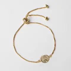 PSK JOYAS - Pulsera Mujer Enchape Oro 18kl Virgen Rayos Cata Color Dorado