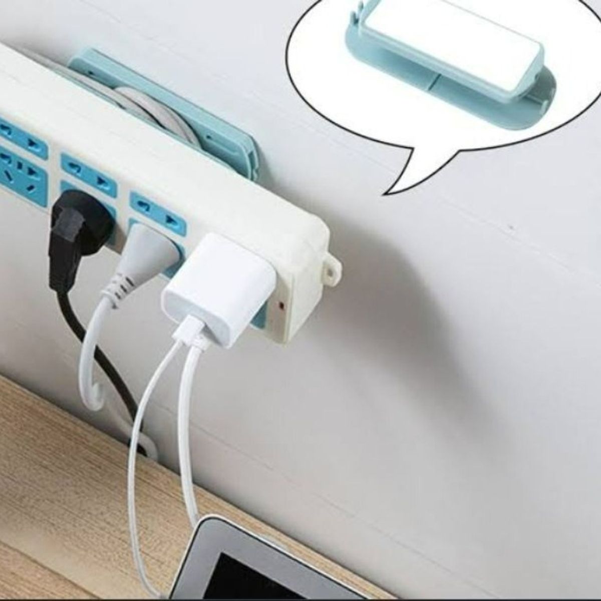 OEM - Soporte Zapatilla Montaje En Pared Organizador De Cables