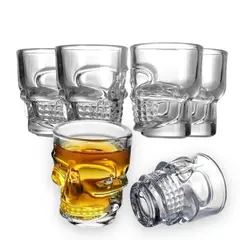 GARBO GLASSWARE - Vaso Whiskero old fashion calavera X6 310ml