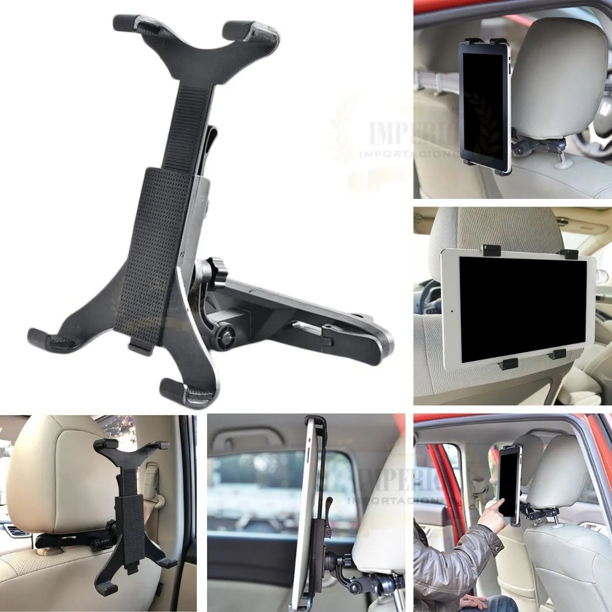GENERICO - Soporte Para Tablets Auto Con Clip Multifuncional