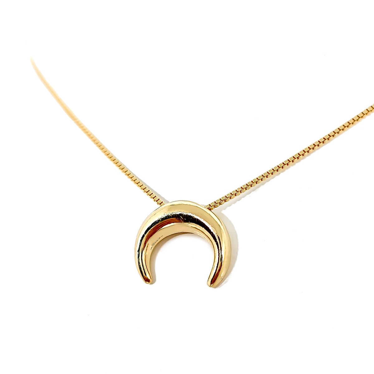 COGGIOLA - Collar Luna Invertida Enchapado Oro 18K