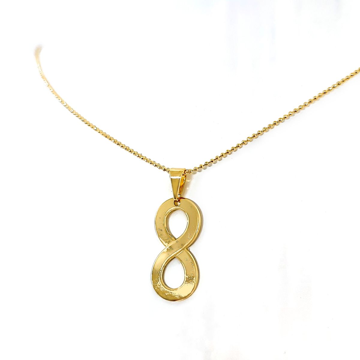 ANDREA COGGIOLA JOYAS - Collar Infinito Enchapado Oro 18K