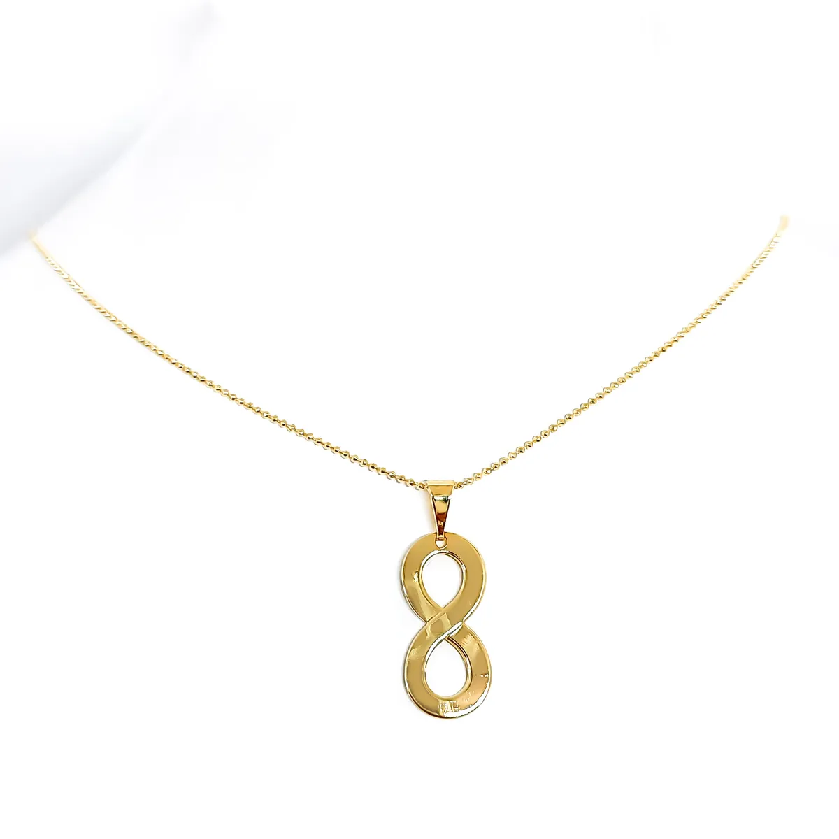 ANDREA COGGIOLA JOYAS - Collar Infinito Enchapado Oro 18K