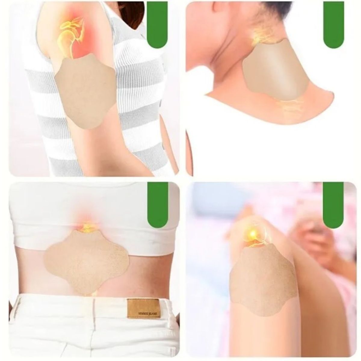 GENERICO - Pack 10 Parches Aliviar Calmar Dolor Cuello Muscular Hierba