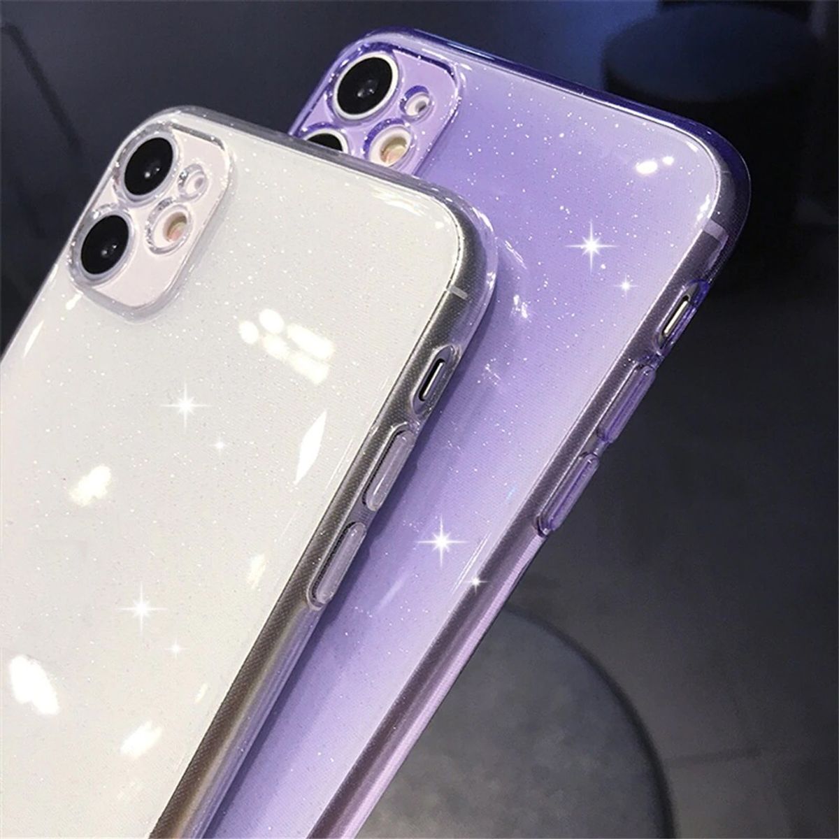 GENERICO - Carcasa Candy Brillo Silicona Para iPhone 12 Transparente