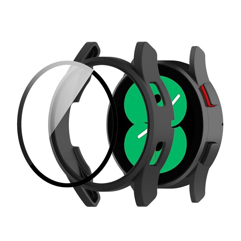 GENERICO - Protector Carcasa Glass Galaxy Watch 4 44mm Negro