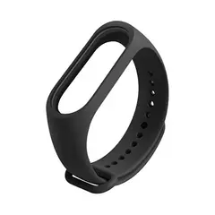 GENERICO - Correa De Silicona Colores Para Xiaomi Mi Band 5 Y 6 Negro