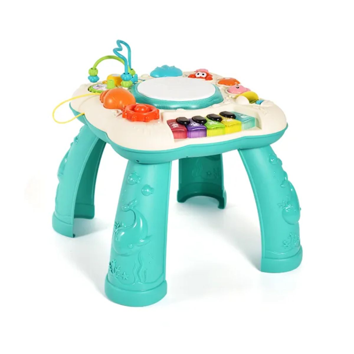 SPACEZAT - Mesa de Aprendizaje Musical Juguete Didáctico Azul