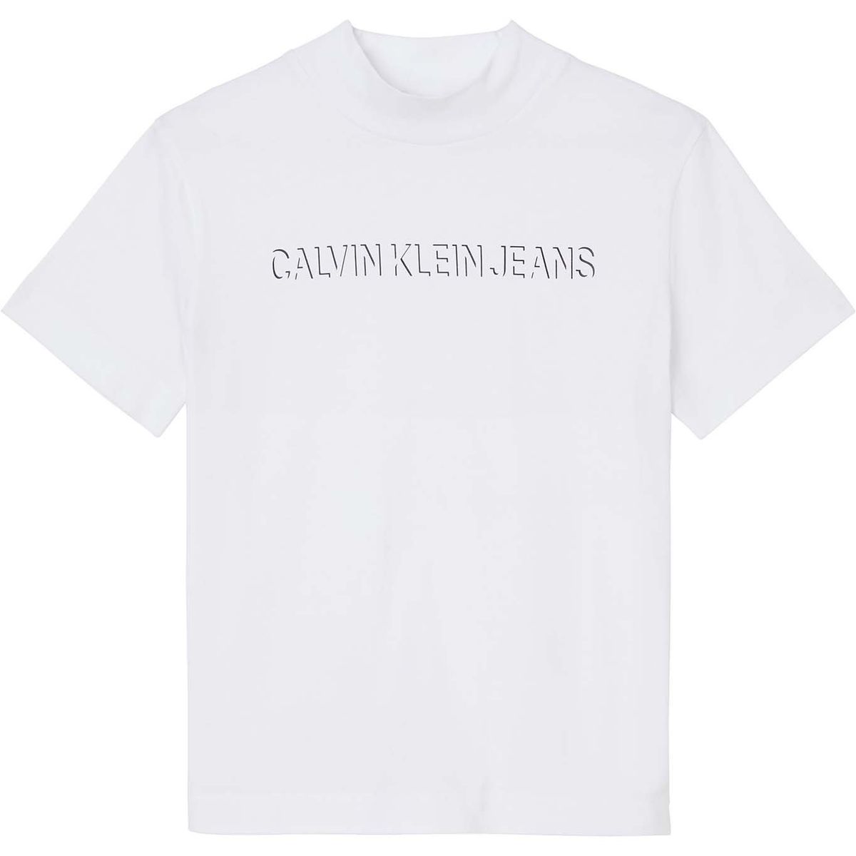 CALVIN KLEIN - Polera Shadow Logo Blanco Calvin Klein