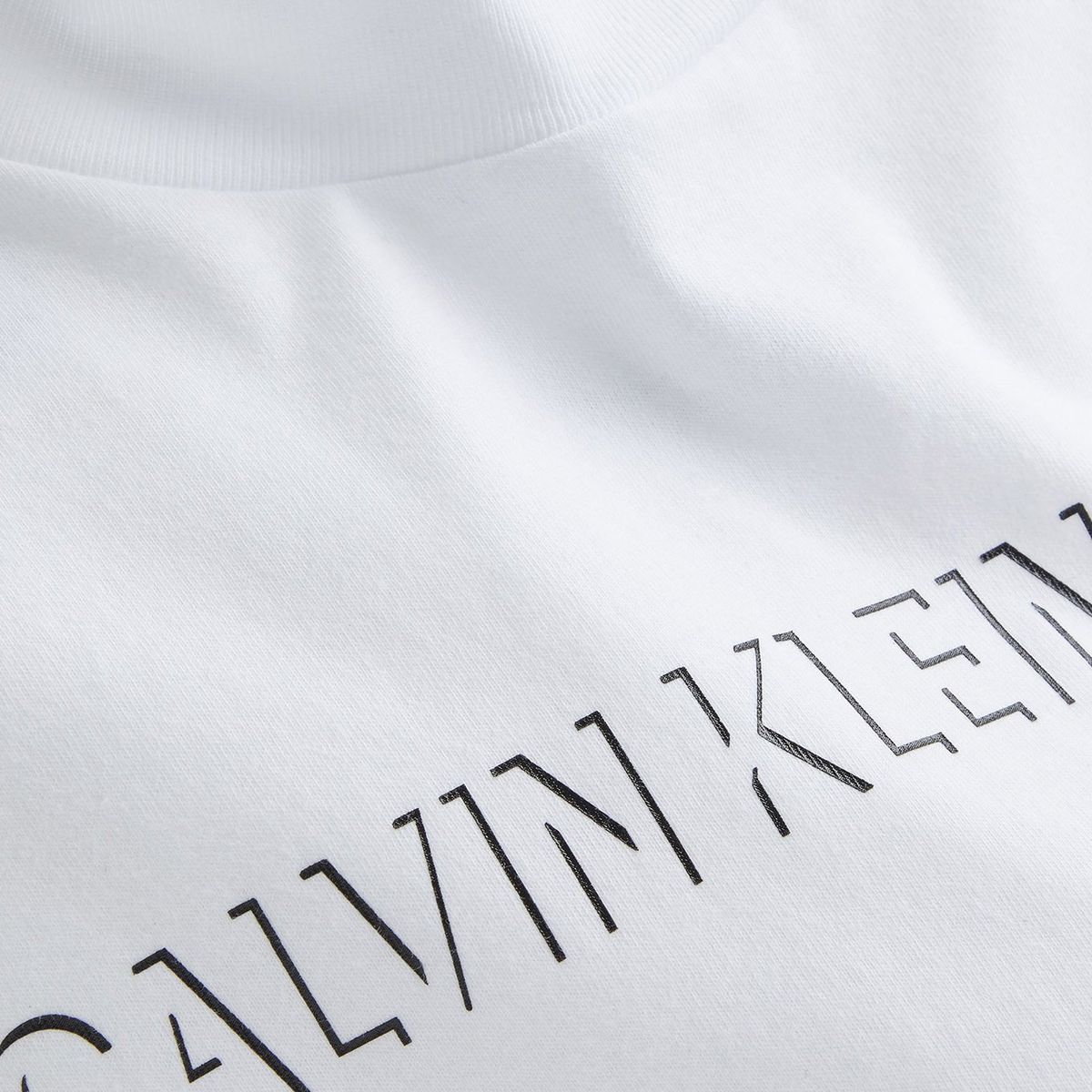CALVIN KLEIN - Polera Shadow Logo Blanco Calvin Klein