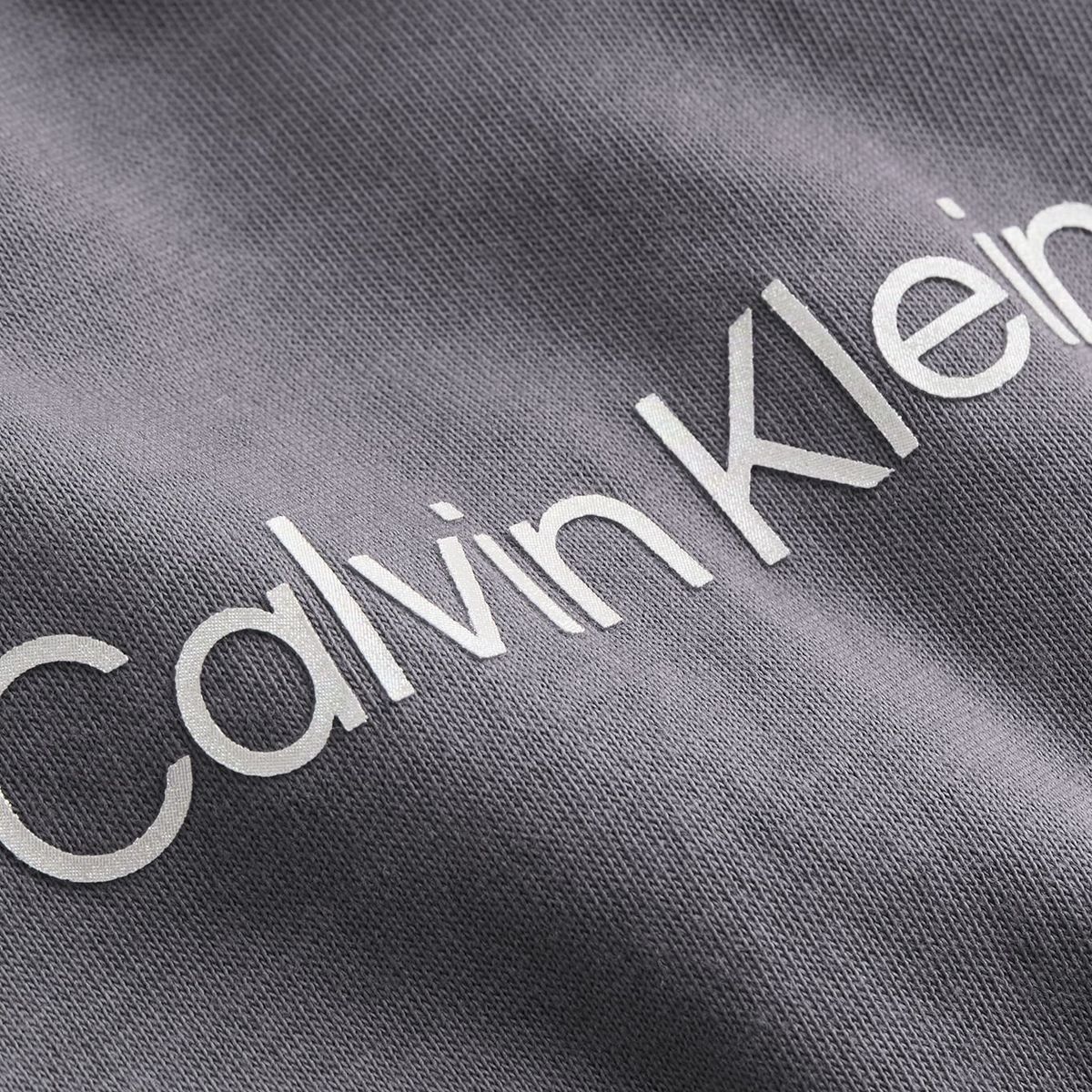 CALVIN KLEIN - Polera Shrunken Institutional Gris Calvin Klein