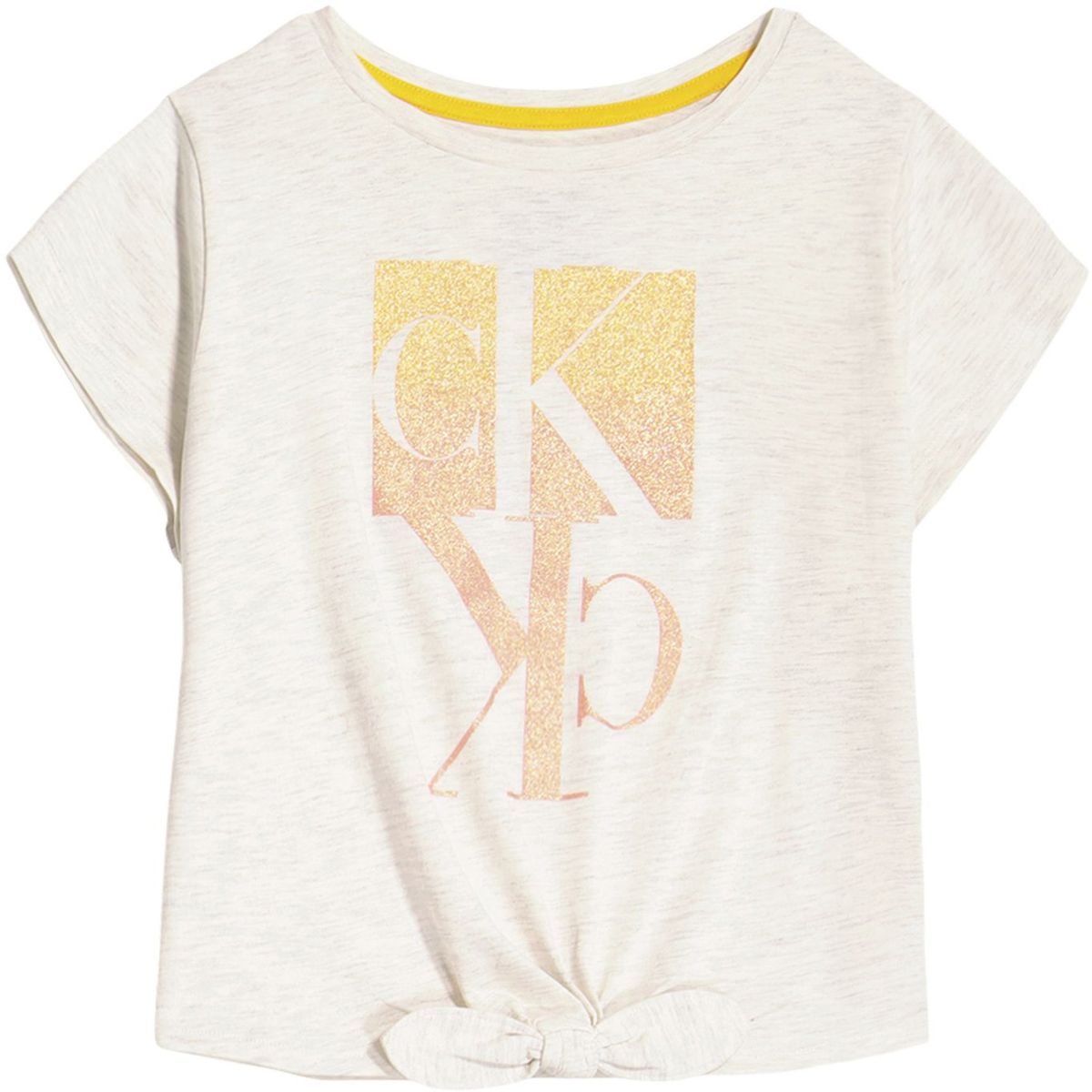 CALVIN KLEIN - Polera Niña Gradient Crema Calvin Klein