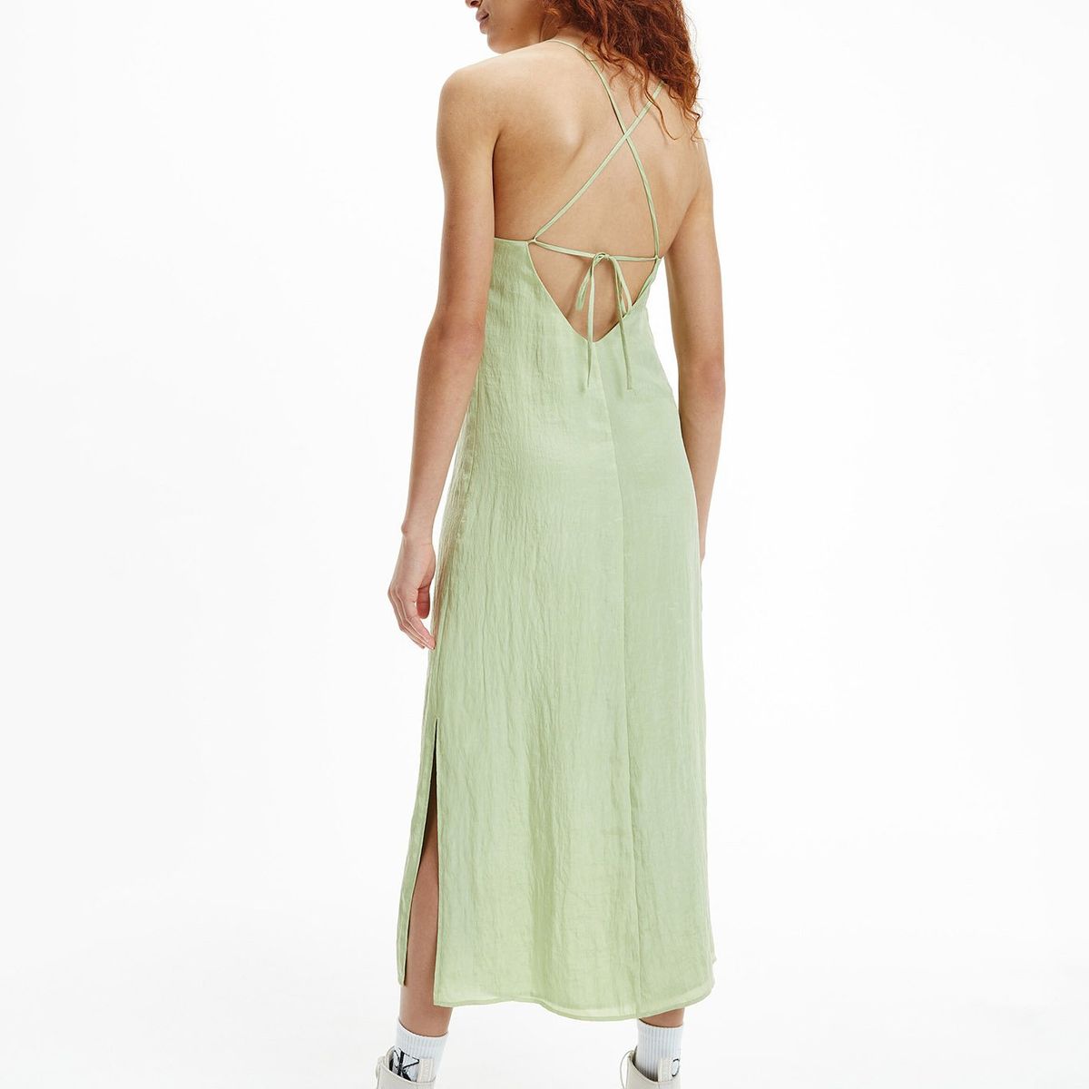 CALVIN KLEIN - Vestido Maxi Glazed Verde Calvin Klein